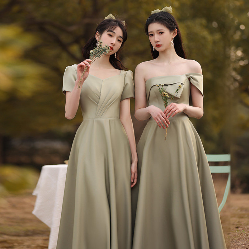 伴娘服仙气质2022春夏新款森系伴娘团姐妹裙显瘦合唱演出晚礼服女
