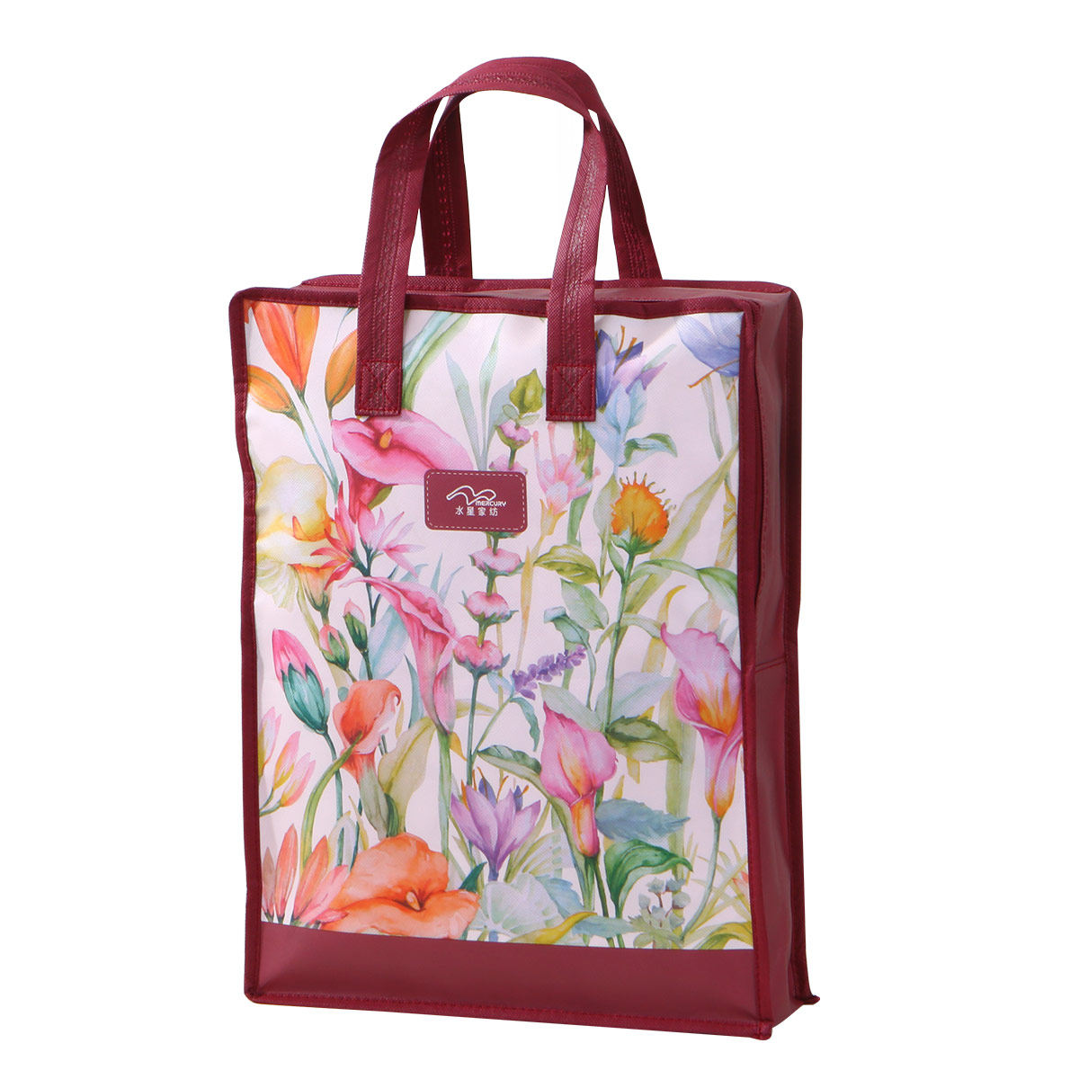 水星家纺纯棉四件套简约北欧风驯鹿被套 全棉床上三件套 迷雾森林