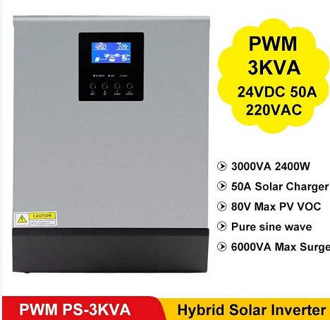 光伏逆变器24V3000WPWM控制器50A离网发电系统光伏一体机