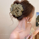 花朝如约~网纱花朵抓夹女高级感2025新款鲨鱼夹后脑勺发夹发饰夏