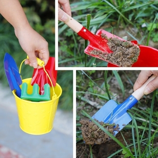 幼儿园儿童种植区园艺工具挖沙玩具小铁铲耙子户外挖土沙滩套装