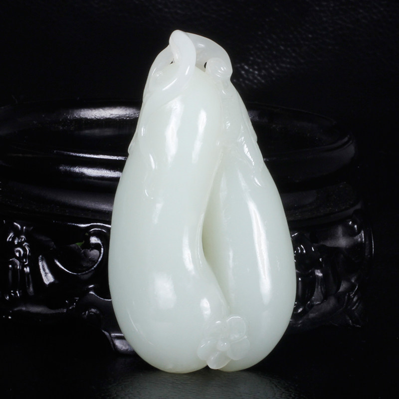 【绝当】苏工精雕和田玉福瓜手把件86.4363g