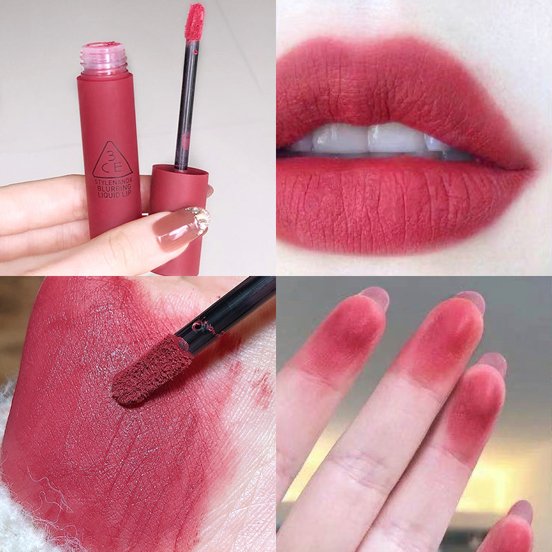 3ce唇釉新慕斯丝绒bearberry雾面taupe哑光口红start now奶油杏色