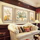 客厅装饰画欧式三联画美式玄关壁画奶油风正品油画沙发背景墙挂画