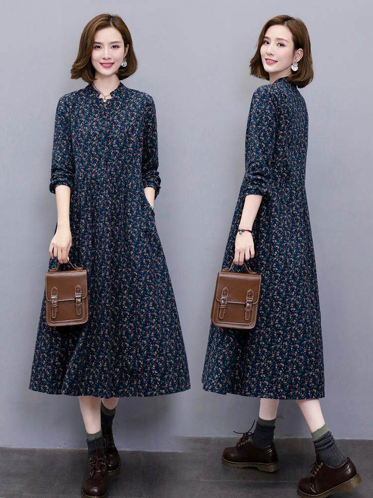 特价连衣裙春秋 中长款棉