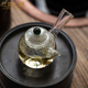 左茗右器玻璃泡茶壶绿茶专用小号功夫侧把壶日式耐高温单壶耐热