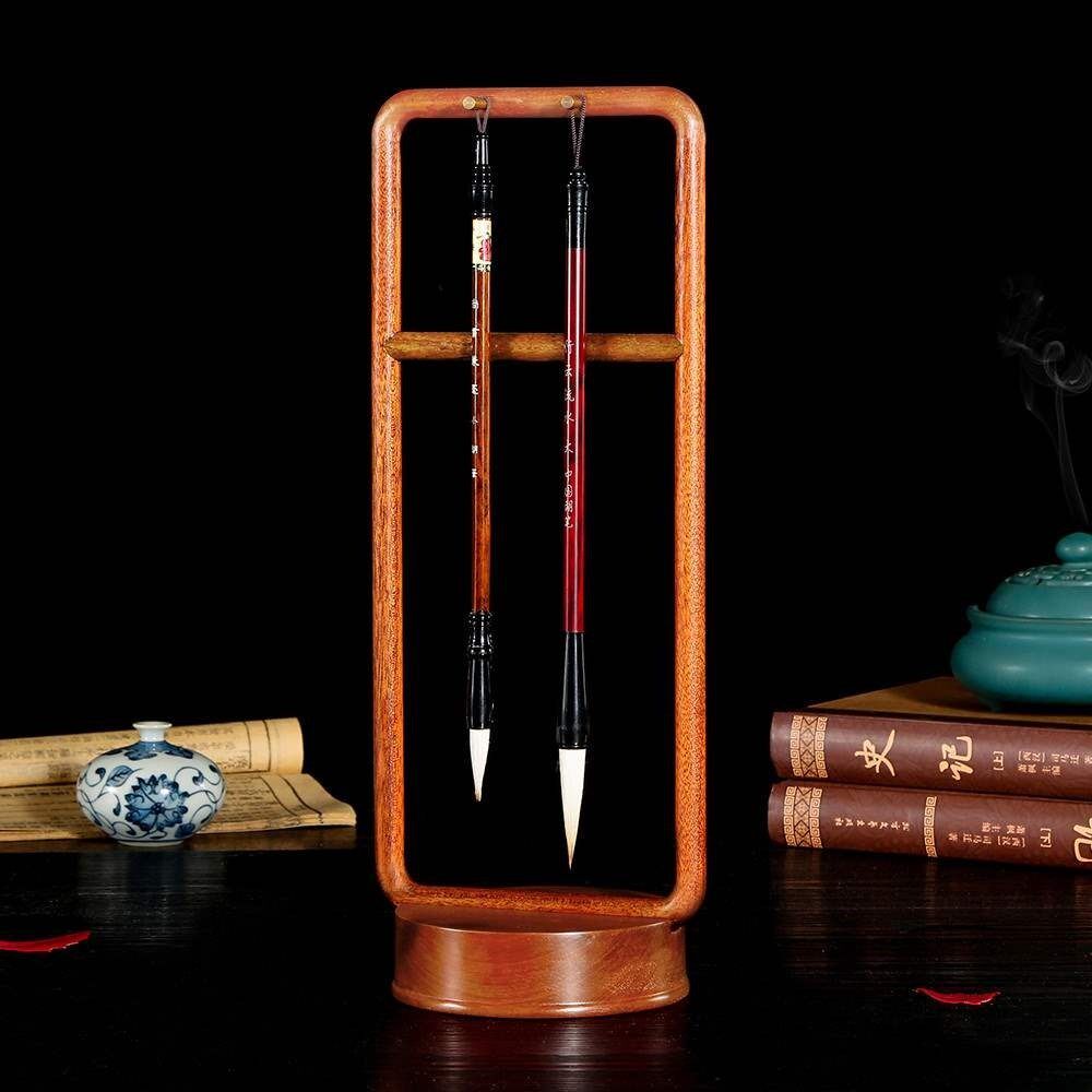 新品花梨木简简约明式文房四宝红木毛笔笔挂小号文房四宝