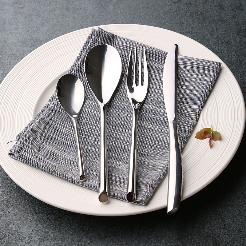西式家用吃牛排西餐刀叉勺三件套 304不锈钢刀叉套装北欧风格餐具