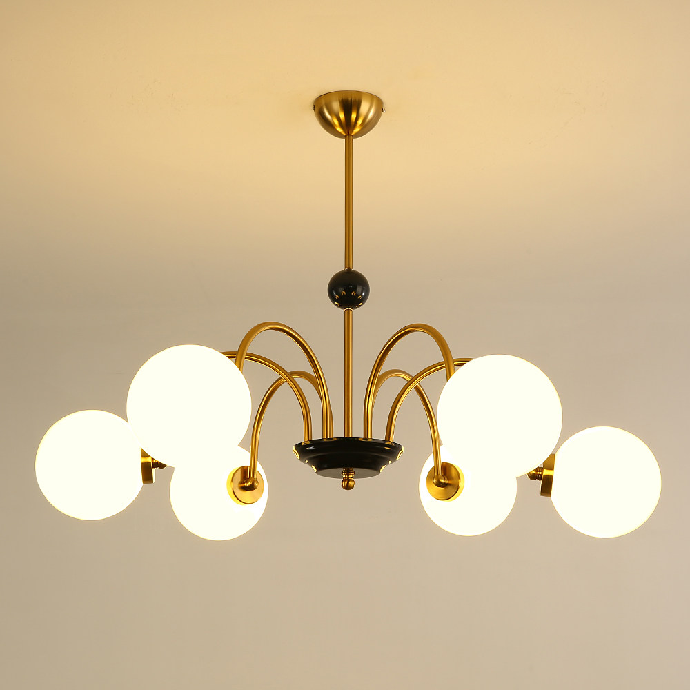 中古客厅现代简约艺术玻璃吊灯 北欧卧室客厅餐厅衣帽间设计师led