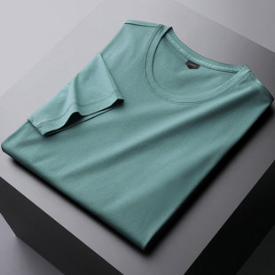 3件装桑蚕丝短袖t恤男夏季新款丝光棉半袖男韩版冰丝纯色打底衫奈