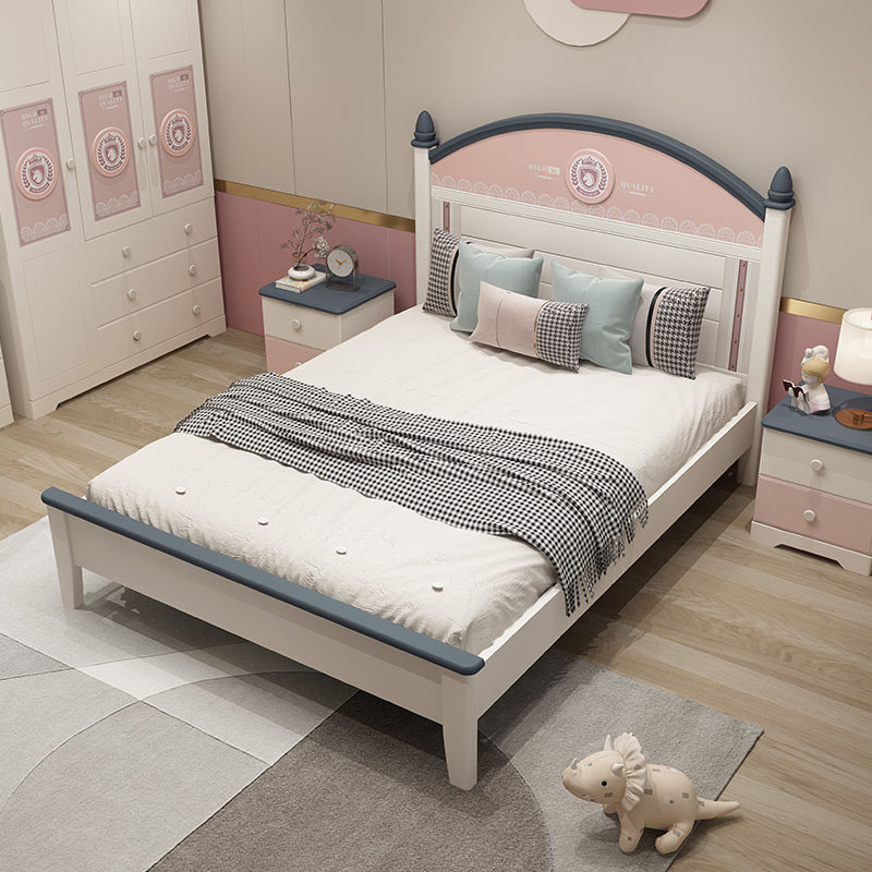 七彩人生_七彩人生儿童床女孩公主床儿童房女孩卧室小孩实木床女童