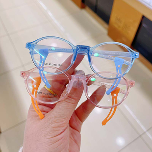 超轻儿童眼镜框架男女硅胶防滑鼻托近视眼镜有度数弱视3-6岁圆框
