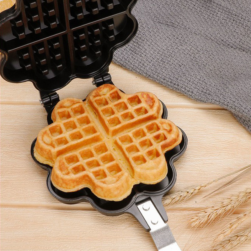 特价家用爱心waffle燃气华夫饼模具松饼机双面锅蛋糕烤盘格子饼机