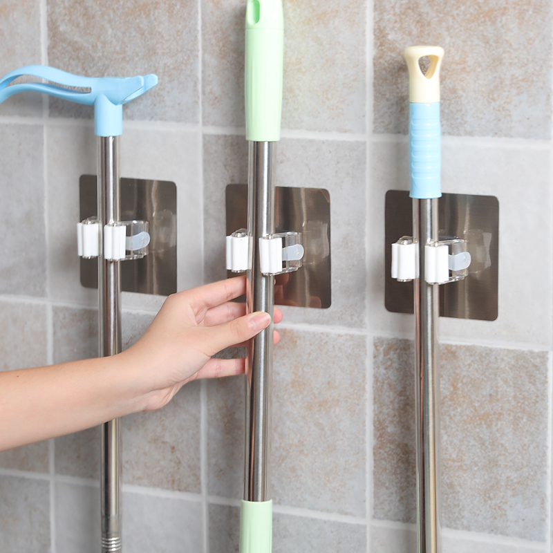 Broom Shelf Punch holes Mop rack cassette Strength Fixing clip Wall Hanging type Mop toilet TOILETin the Storage consolidation , Family finishing equipment , Hook/Sticky hooks category - from Buy2taobao.com to provide professional Taobao agent buy service