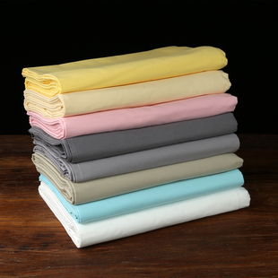 特价清仓布料100%全棉纯色夏天大床白斜纹纯棉床单枕套三件套单件