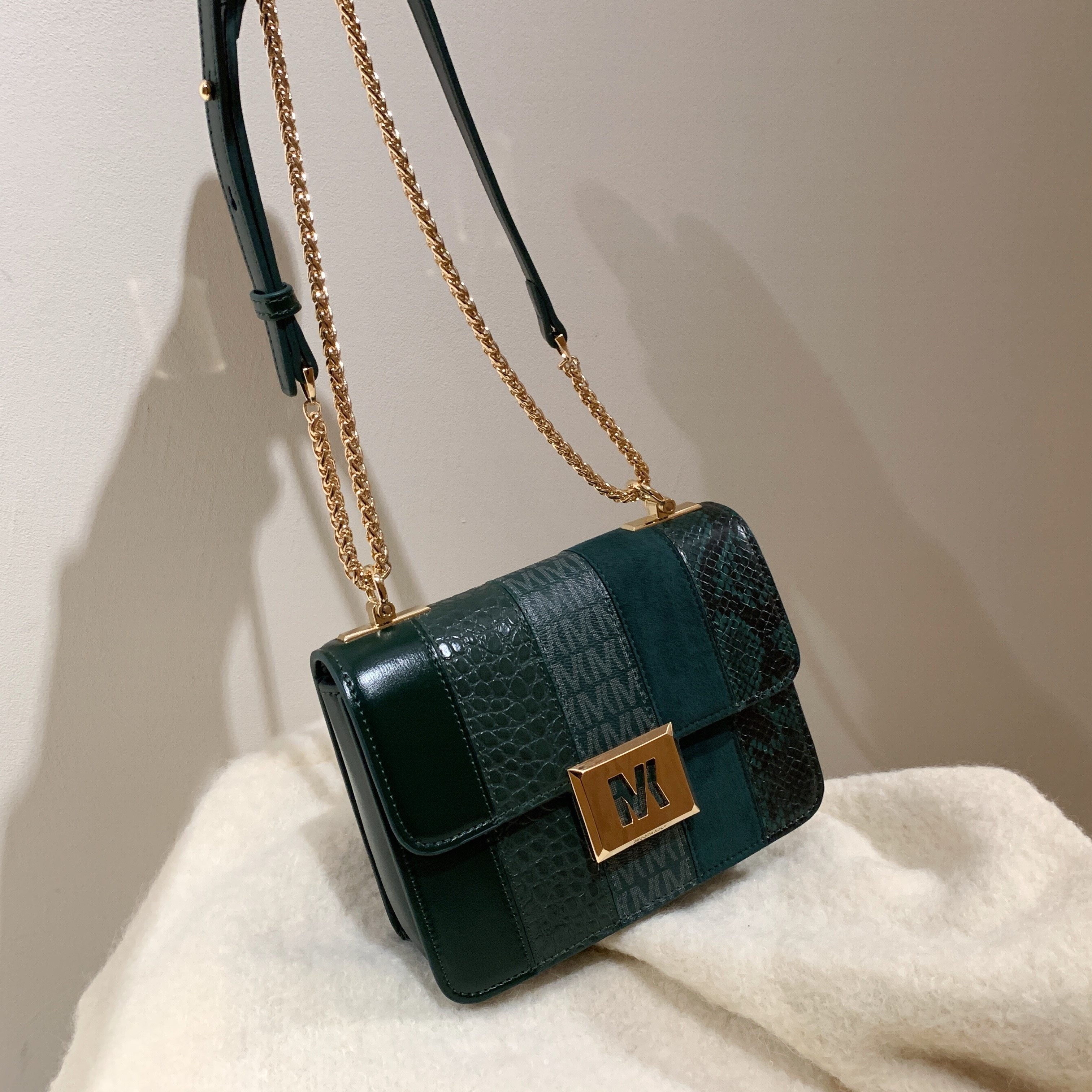 miocra koly 小mk链条小方包包女2021新款法国小众高级单肩斜挎包