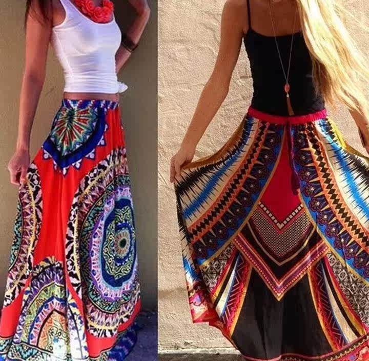 Women's Summer Print Swing Skirt Dress pendant skirt skirt裙在类目 女装/女士精品, 半身裙中 - 来自Buy2taobao.com提供专业的淘宝代购服务