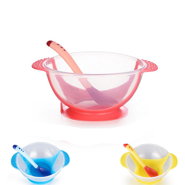 转转熊 儿童餐具套装 宝宝吸盘碗 感温勺双耳碗套装8073|msdalam kategori lampin/Xihu/makan/push pelarik, cawan/pinggan mangkuk/Grind/aksesori, pinggan mangkuk kanak-kanak - dari Buy2taobao.com untuk memberikan perkhidmatan ejen Taobao profesional membeli