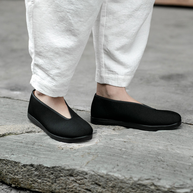 老美华透气老北京布鞋男春夏单鞋圆口黑布鞋开车鞋中老年休闲 淘宝 份