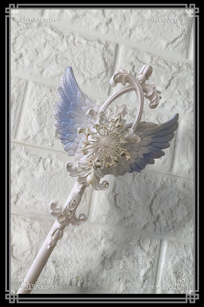 君梦原创lolita手作冰雪奇缘女王花嫁魔法权杖新娘婚礼拍照道具