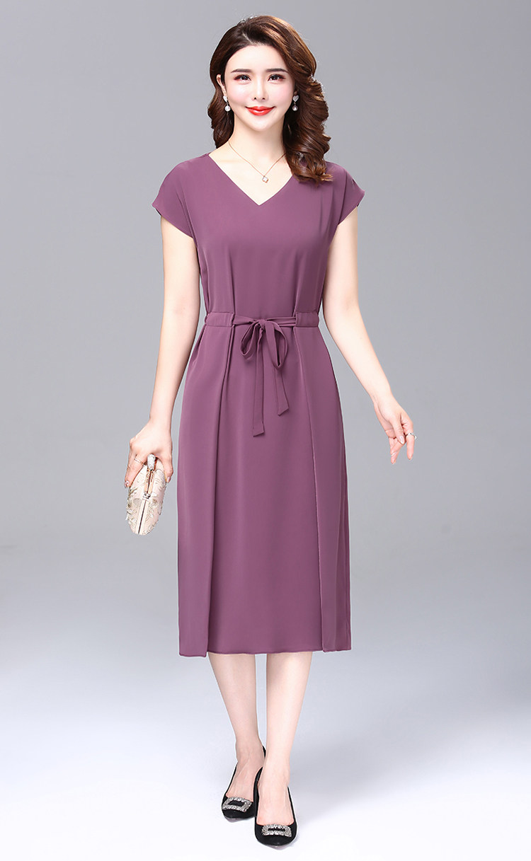 中年女夏装 连衣裙 中长款