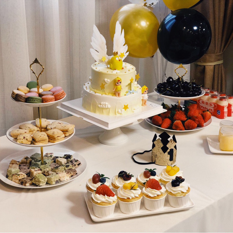 甜品台摆件套装下午茶点心甜点托盘蛋糕婚礼展示架子茶歇冷餐摆台
