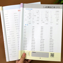二年级数学表内乘法+除法专项同步训练小学口算速算题九九口诀表技巧书籍练习册一年级练习题口算题卡天天练本教程书上册下册上