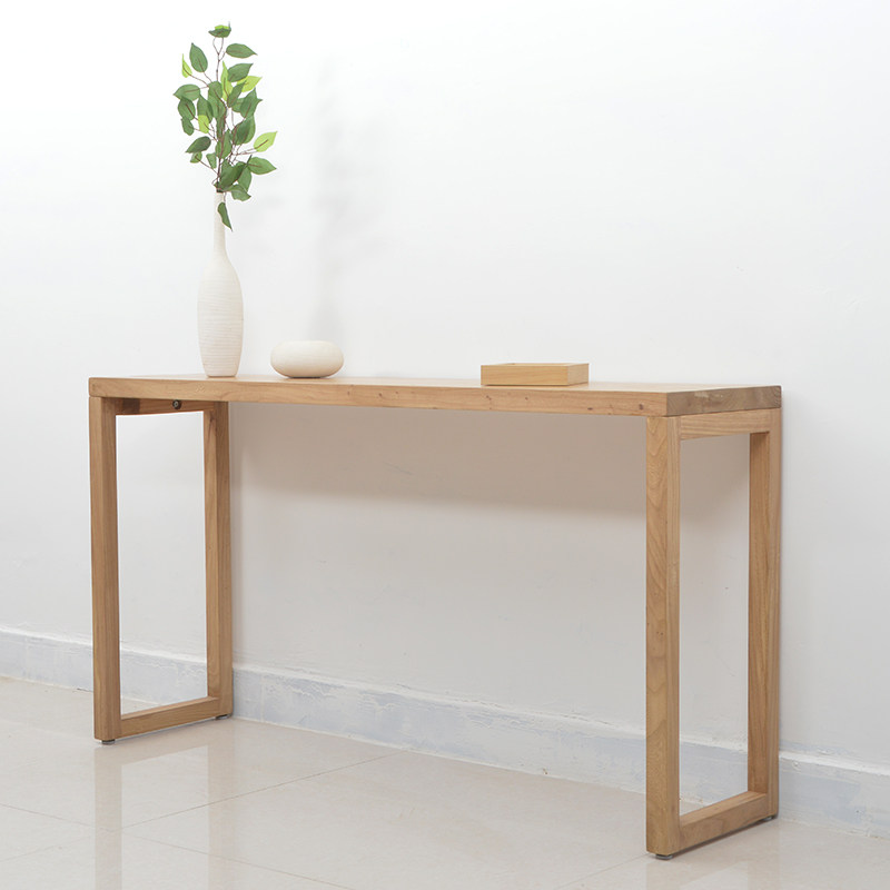 木标新中式纯实木条案现代简约条桌老榆木供桌条几玄关桌案台家具