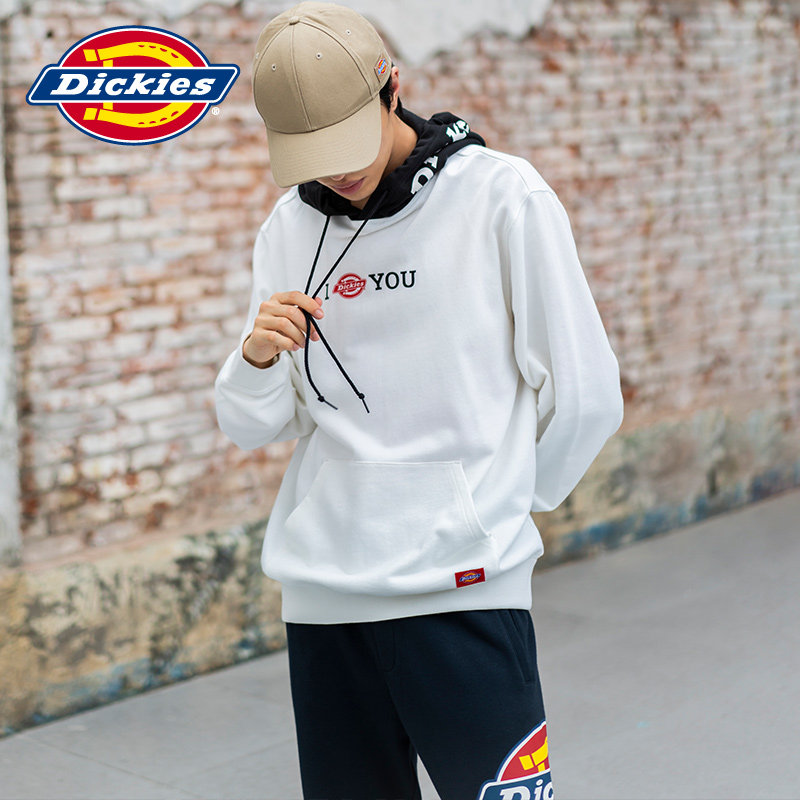 冲钻特价dickies卫衣印花撞色连帽拼接卫衣男秋冬新品上衣008150