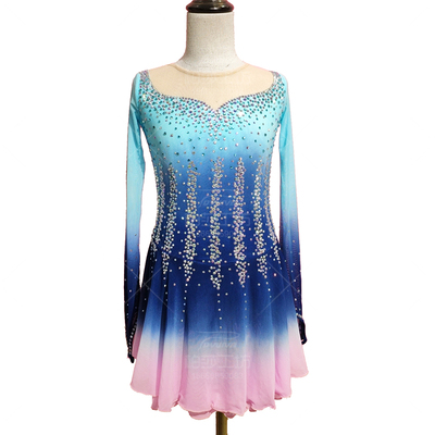 成人卓宝设计定制花样滑冰服装花样溜冰表演儿童女款冰裙滑冰服