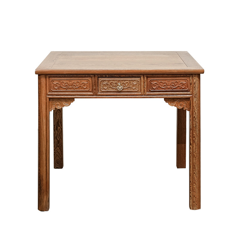 红木新款小鸡翅木正方四方桌中式仿古餐桌实木简约棋牌茶桌阳台桌