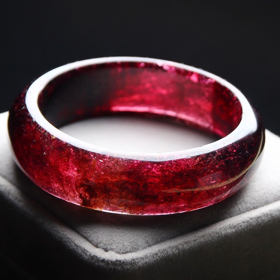 纯天然极品红碧玺手链 非常少见 颜色漂亮 收藏款