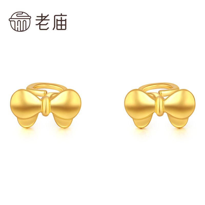 老庙黄金足金999耳饰蝴蝶结耳钩/1040003456计价|msdalam kategori barang kemas/berlian/Emerald/emas, perhiasan emas (baru), anting-anting - dari Buy2taobao.com untuk memberikan perkhidmatan ejen Taobao profesional membeli