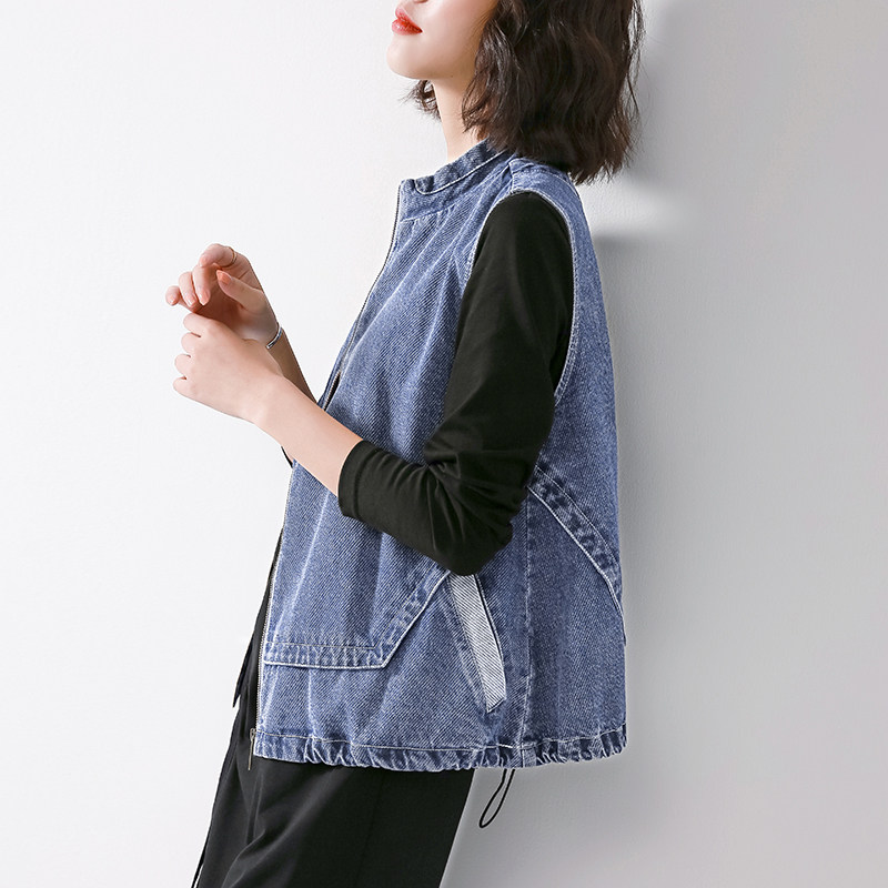 牛仔马甲女春秋百搭薄款短外套2019秋季新款韩版坎肩宽松马夹背心