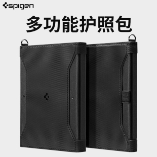 Spigen 新款证件卡包防盗刷护照机票夹磁吸卡扣多功能旅行护照夹