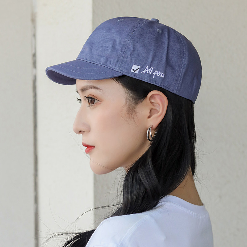 短帽檐鸭舌帽夏天短檐帽子女短舌小帽檐洋气男帽夏季小沿遮阳帽