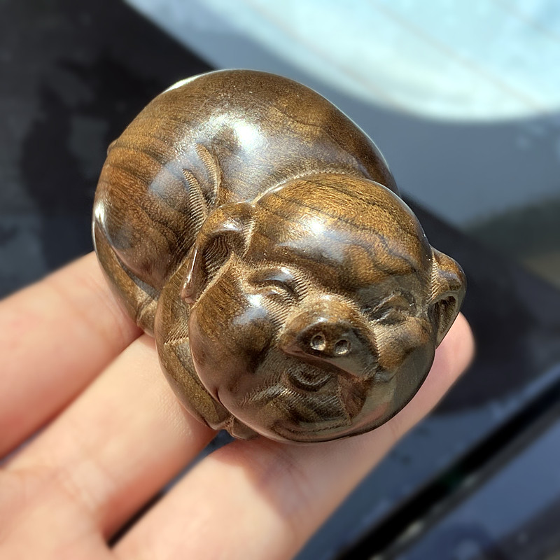 热销手把件木猪