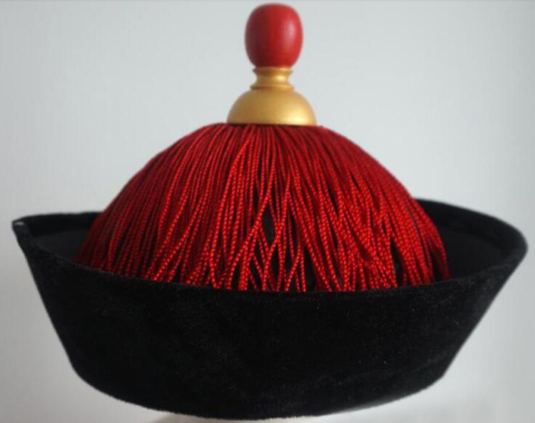 清朝帽子 男 圆顶_古代清朝官帽文玩核桃王勇官帽精品男帽子圆顶古装