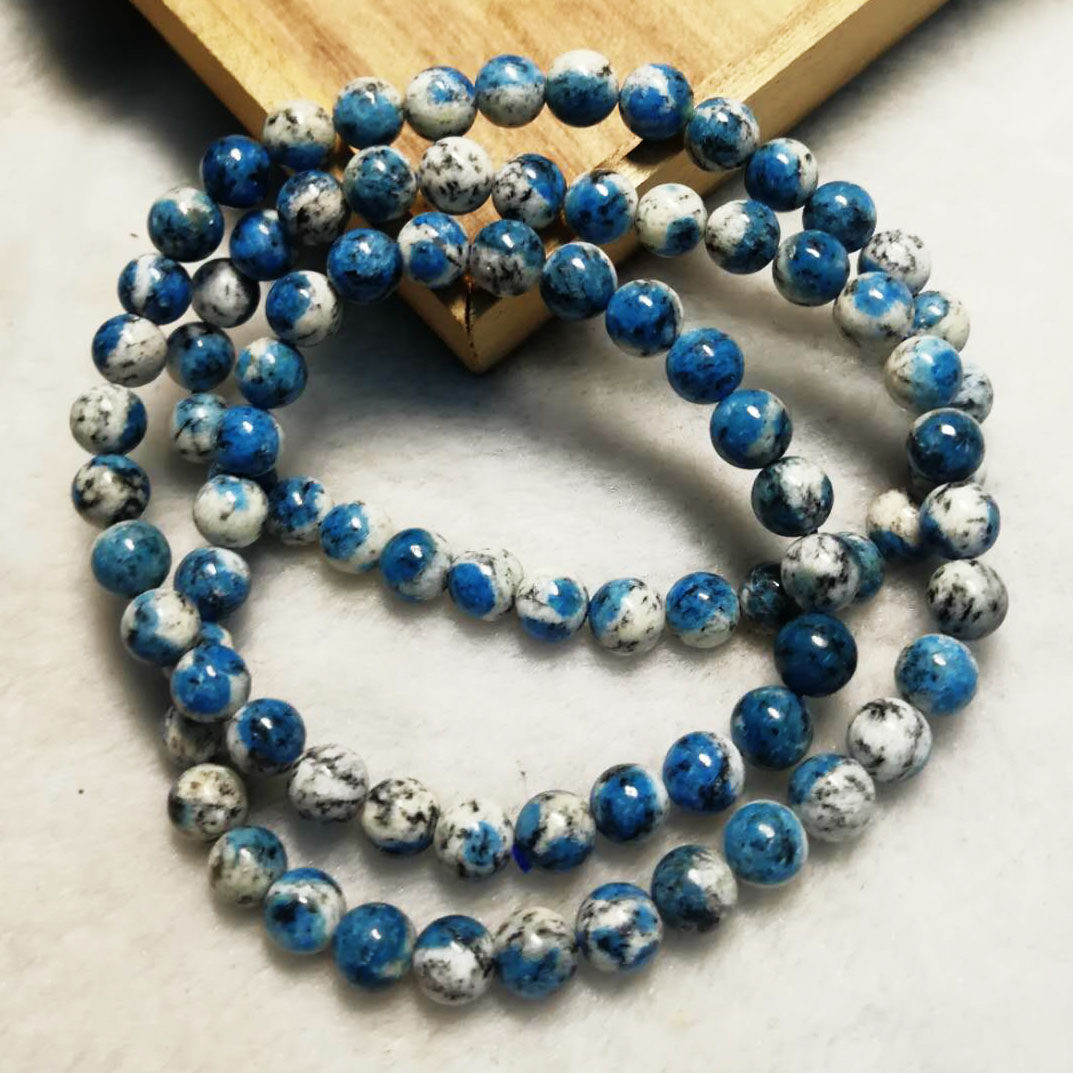 特价孔雀蓝手链_k2手链原石 天然k2手串108长石能量石蓝绿黑云母