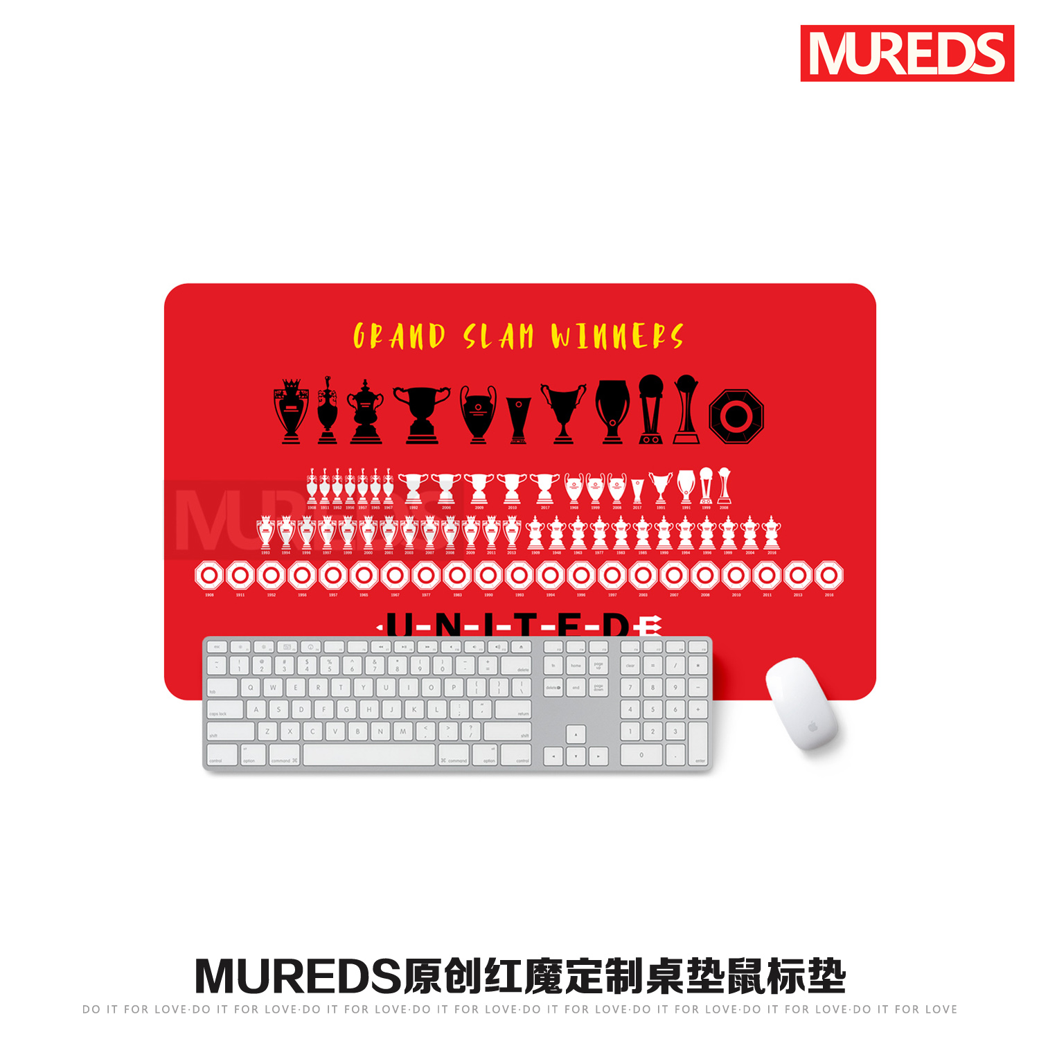 MUREDS原创红魔荣耀全满贯奖杯家用办公游戏加长大小号桌垫鼠标垫