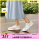 森达板鞋女秋季商场同款休闲舒适新中式增高百搭小白鞋4AJ20CM3