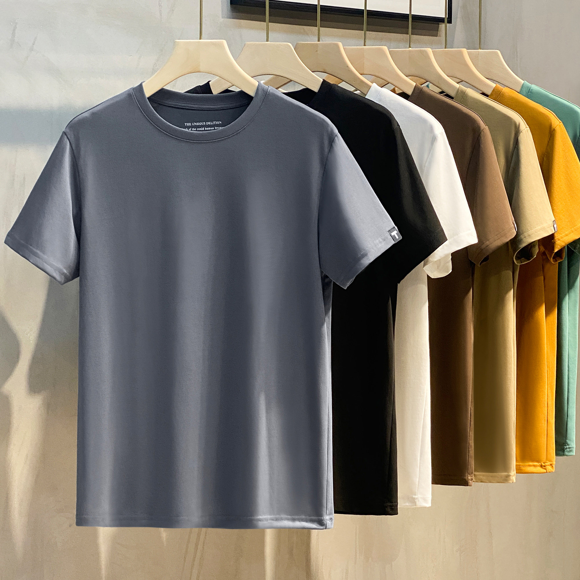 男上衣短袖丝光棉