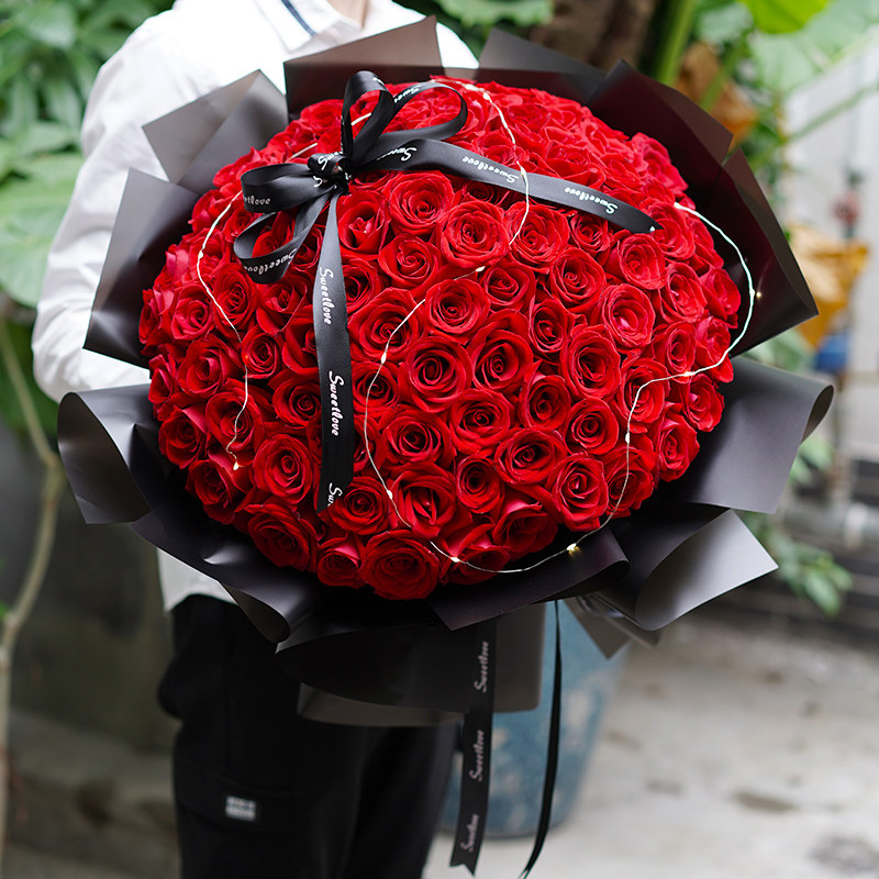 99朵三八节花束鲜花速递同城上海杭州苏州南京常州全国花店配送花