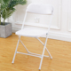 加固展会活动现场椅子可折叠椅白色塑料椅子可摞椅靠背椅折叠凳子