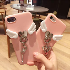 粉色翅膀美少女小樱魔法棒iPhone7手机壳苹果6s/plus全包保护套硬