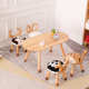 北欧实木儿童玩具幼儿园宝宝手工学习桌椅组合创意个性休闲长桌子