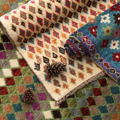 伊朗进口手工羊毛古董收藏级地毯现代几何北欧植物染环保地垫挂毯