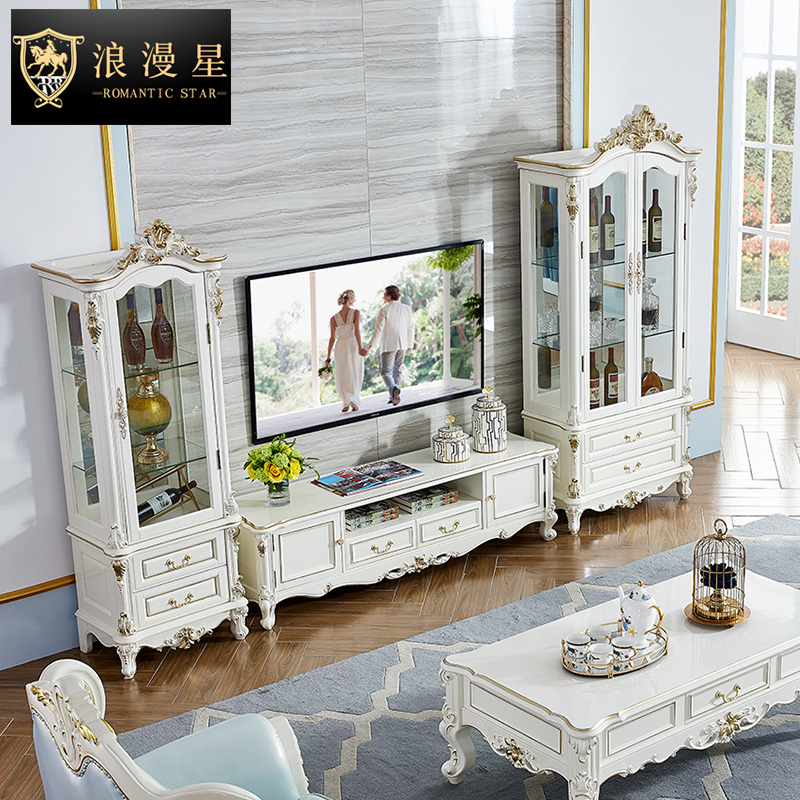All solid wood European style Wine cabinet Retro Luxurious Glass Lockers a living room cabinet Curio furniture household Wallin the Residential furniture , Cabinet , Wine category - from Buy2taobao.com to provide professional Taobao agent buy service