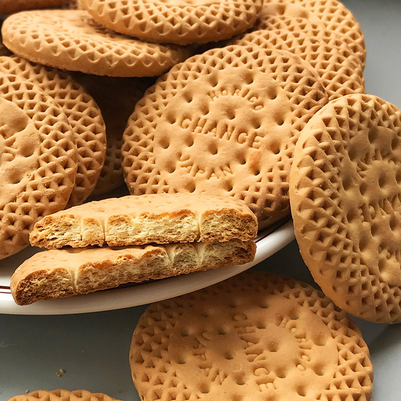 早餐饼干小麦饼干牛奶酥脆饼干日本进口北陆脆圆饼干休闲零食140g