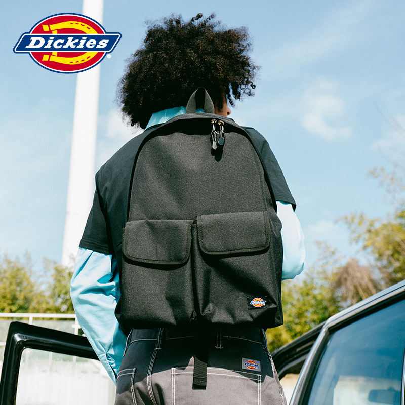 Dickies春夏新品纯色多口袋大容量双肩包学生潮流背包DK006630
